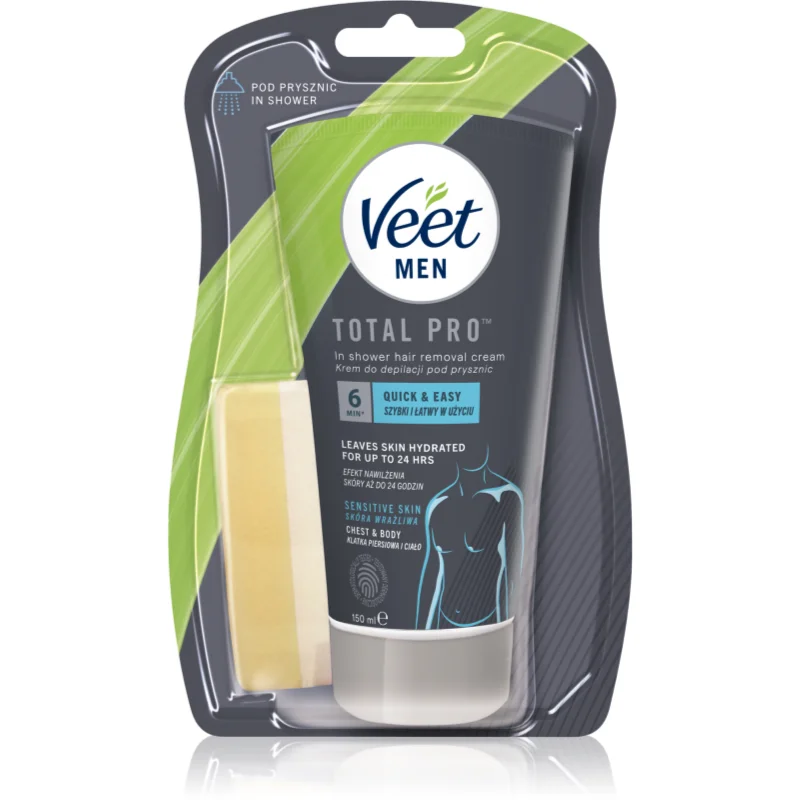 Veet MEN depilační krém do sprchy pro citlivou pokožku pro muže 150 ml - parfo.cz