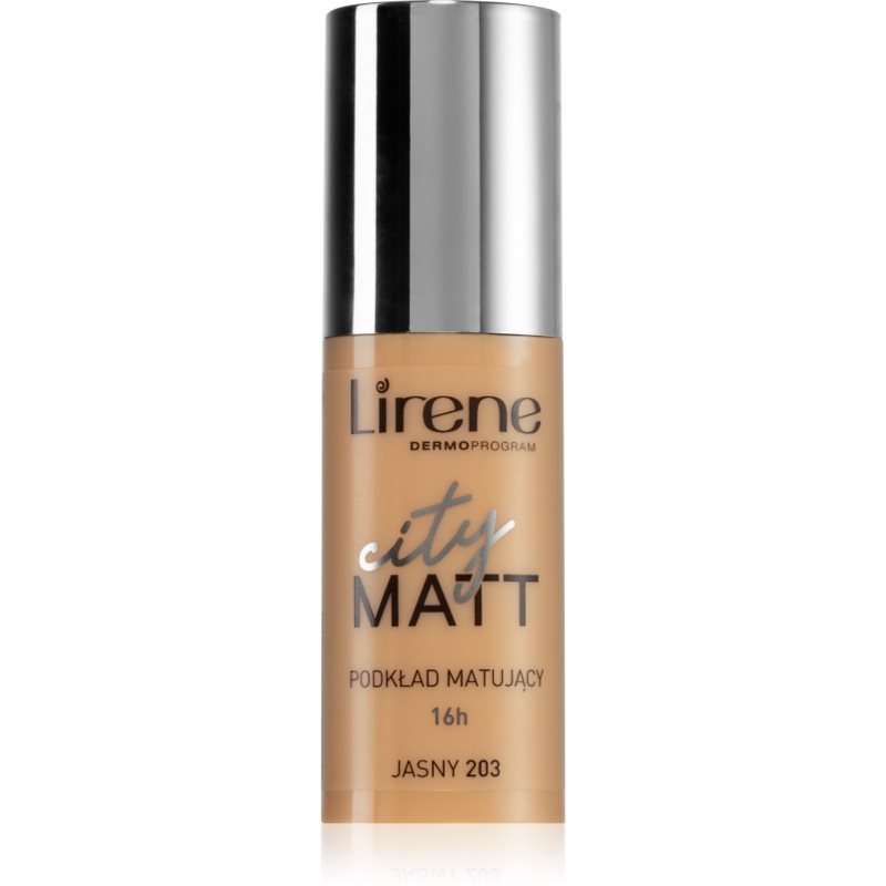 Lirene City Matt matující fluidní make-up s vyhlazujícím efektem odstín 203 Light 30 ml - parfo.cz