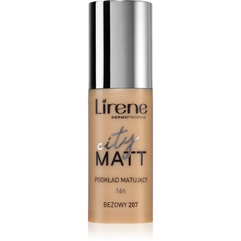 Lirene City Matt matující fluidní make-up s vyhlazujícím efektem odstín 207 Beige 30 ml - parfo.cz