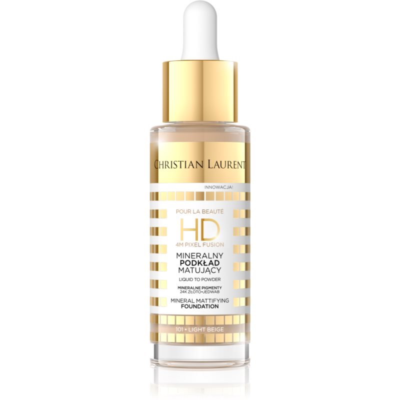 Christian Laurent Pour La Beauté dlouhotrvající matující make-up odstín 101 Light Beige 32 ml - parfo.cz