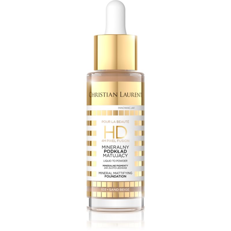 Christian Laurent Pour La Beauté dlouhotrvající matující make-up odstín 103 Sand Beige 32 ml - parfo.cz