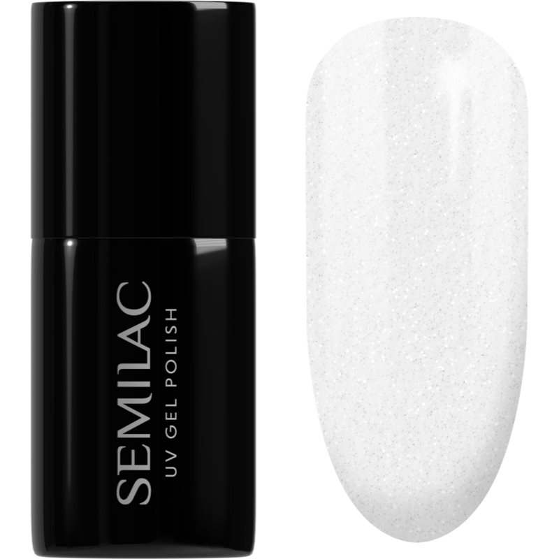 Semilac UV Hybrid Black & White gelový lak na nehty odstín 091 Glitter Milk 7 ml - parfo.cz