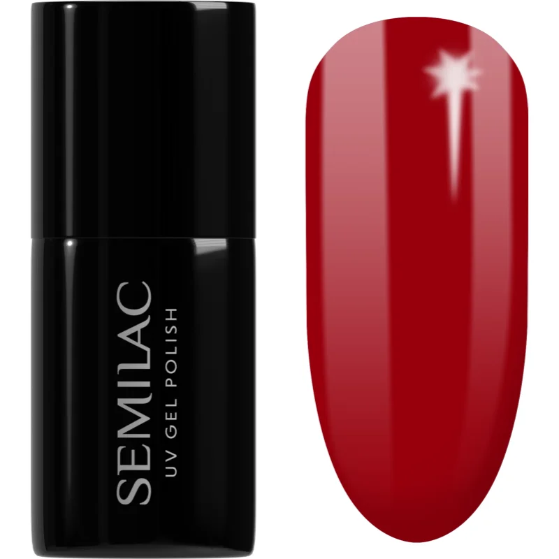Semilac UV Hybrid Valentines gelový lak na nehty odstín 345 Gorgeous Red 7 ml - parfo.cz