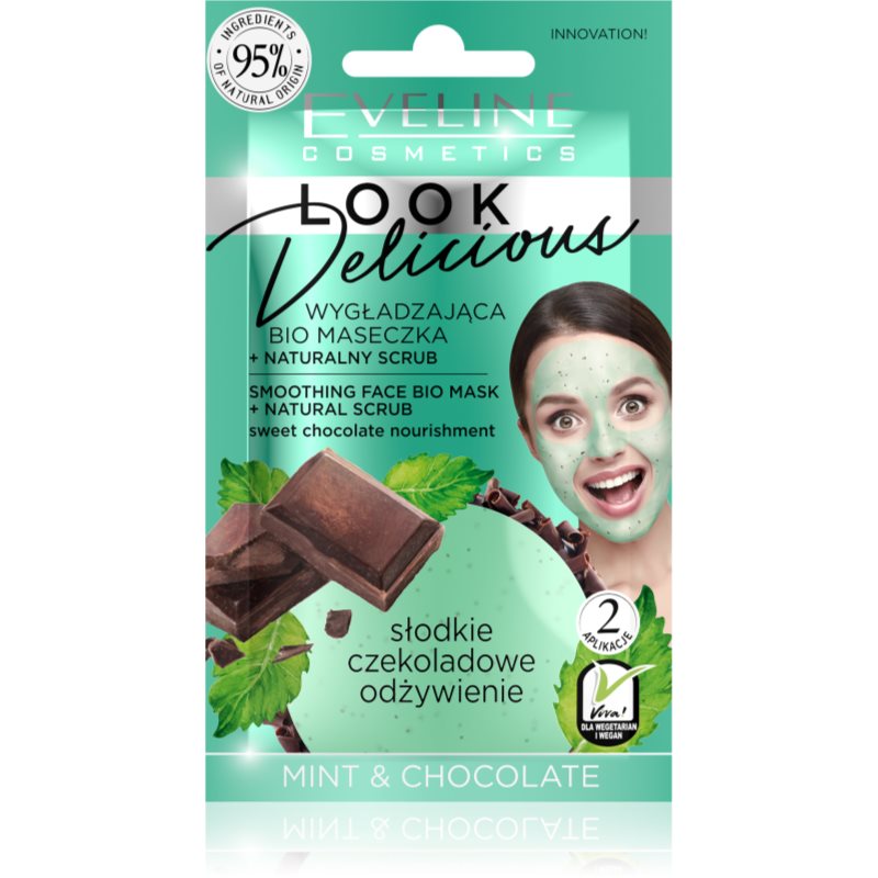 Eveline Cosmetics Look Delicious Mint & Chocolate hydratační vyhlazující maska s čokoládou 10 ml - parfo.cz
