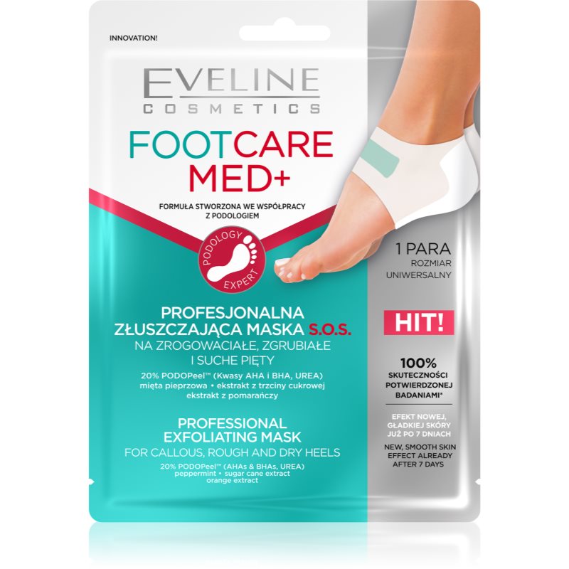 Eveline Cosmetics Foot Care Med exfoliační maska na paty 2 ks - parfo.cz