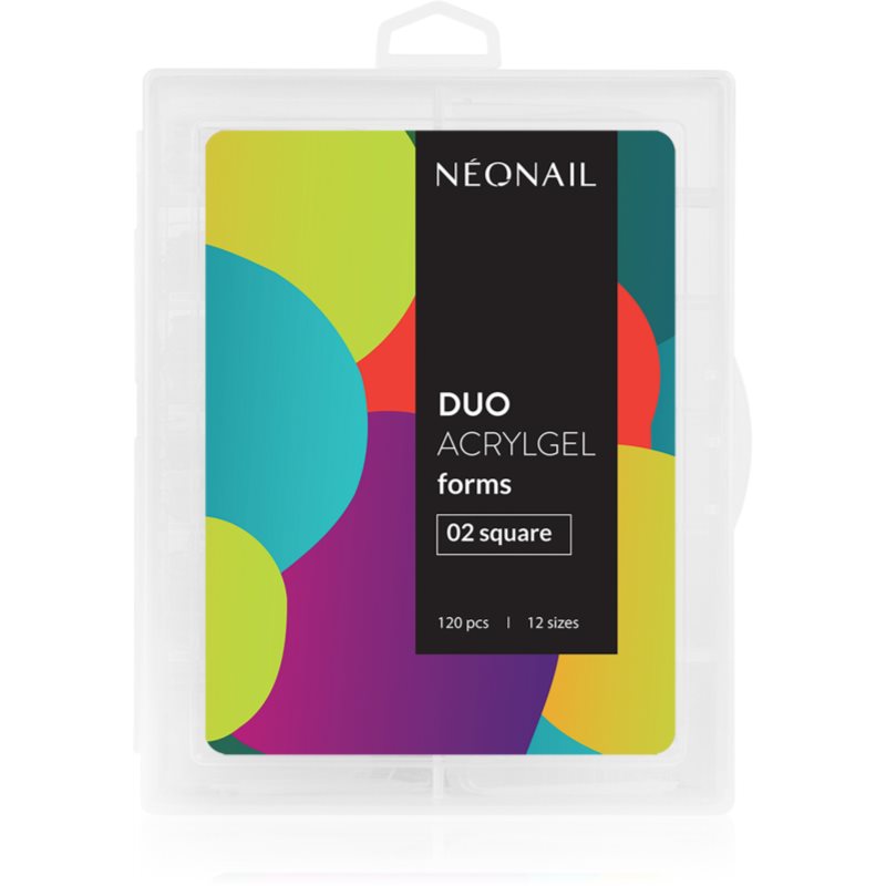 NEONAIL Duo Acrylgel Forms šablony na nehty typ 02 Square 120 ks - parfo.cz