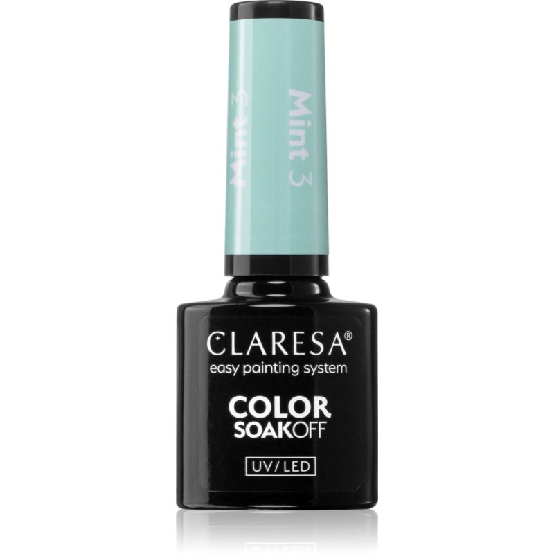 Claresa SoakOff UV/LED Color Mint gelový lak na nehty odstín 3 5 g - parfo.cz