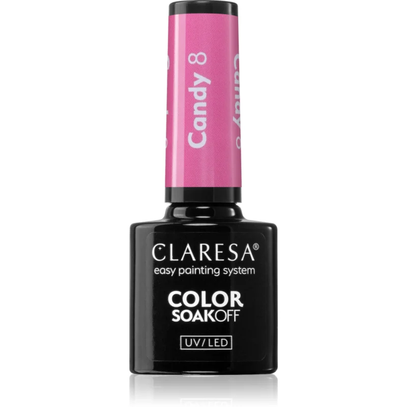 Claresa SoakOff UV/LED Color Candy gelový lak na nehty odstín 8 5 g - parfo.cz