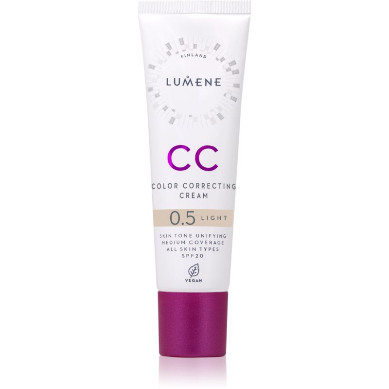 Lumene Color Correcting CC krém pro jednotný tón pleti SPF 20 odstín 0.5 Light 30 ml - parfo.cz