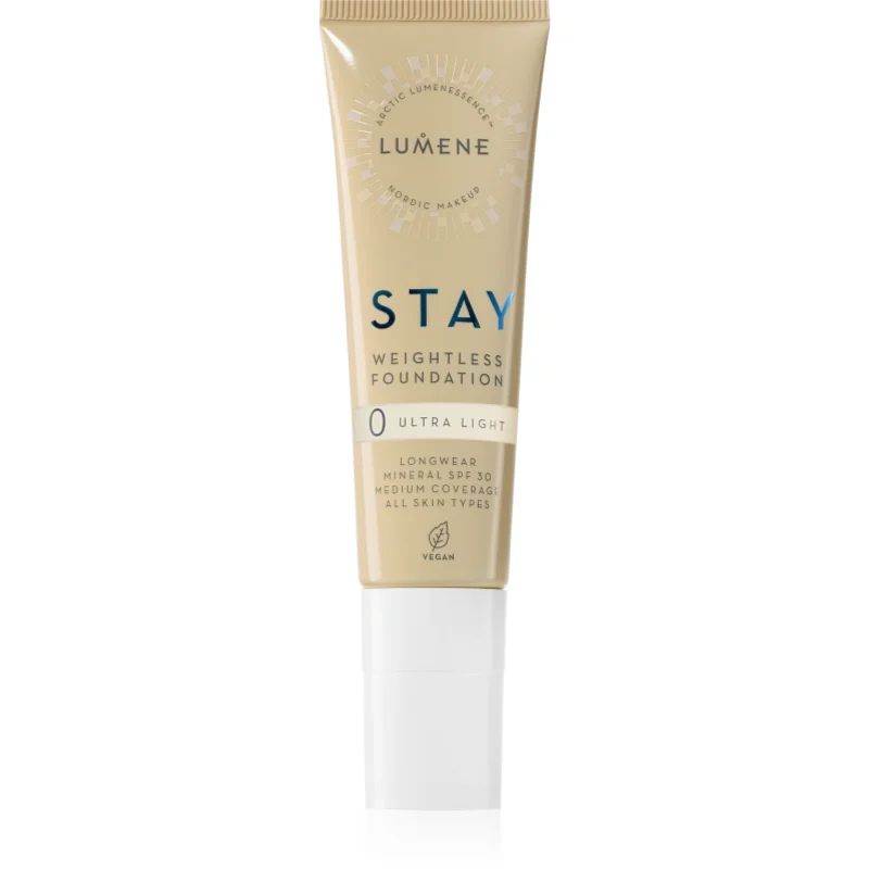 Lumene Stay Weightless tekutý make-up s matným finišem SPF 30 odstín 0 Ultra Light 30 ml - parfo.cz