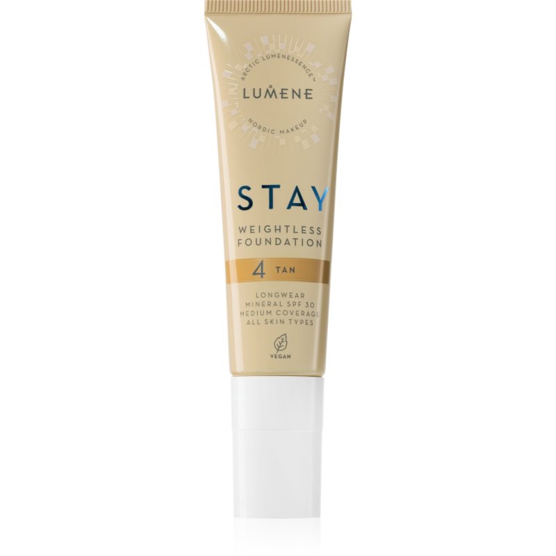 Lumene Stay Weightless tekutý make-up s matným finišem SPF 30 odstín 4 Tan 30 ml - parfo.cz