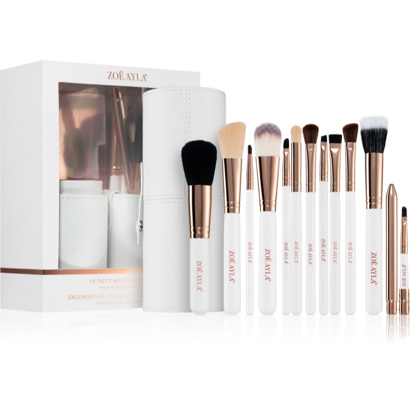 Zoë Ayla Makeup Brush Set 12 Piece sada štětců s pouzdrem - parfo.cz