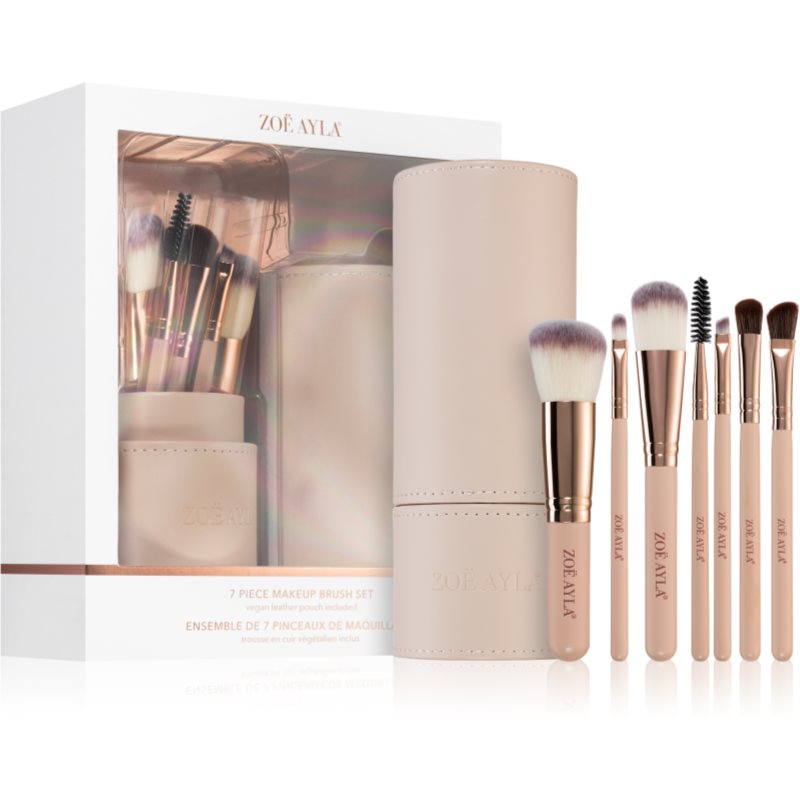 Zoë Ayla Makeup Brush Set 7 Piece sada štětců s pouzdrem - parfo.cz