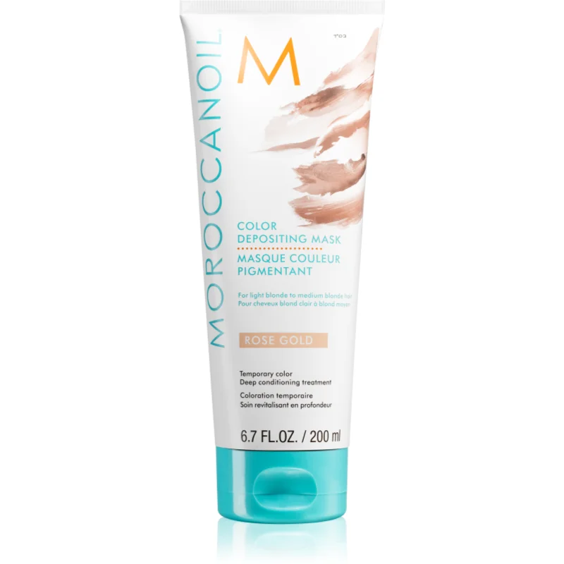 Moroccanoil Color Depositing jemná vyživující maska bez permanentních barevných pigmentů Rose Gold 200 ml - parfo.cz