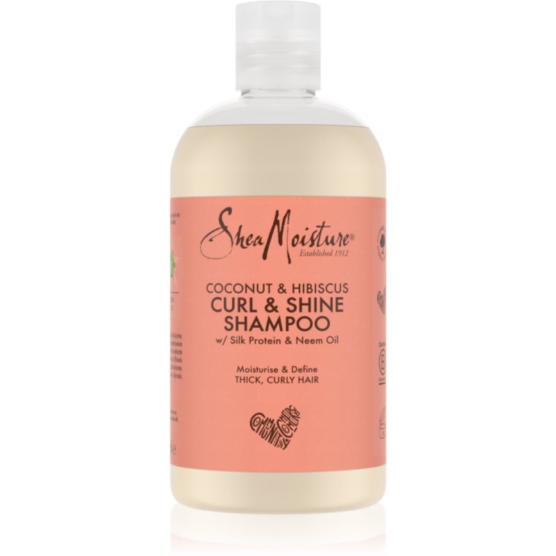 Shea Moisture Coconut & Hibiscus hydratační šampon pro vlnité a kudrnaté vlasy 384 ml - parfo.cz