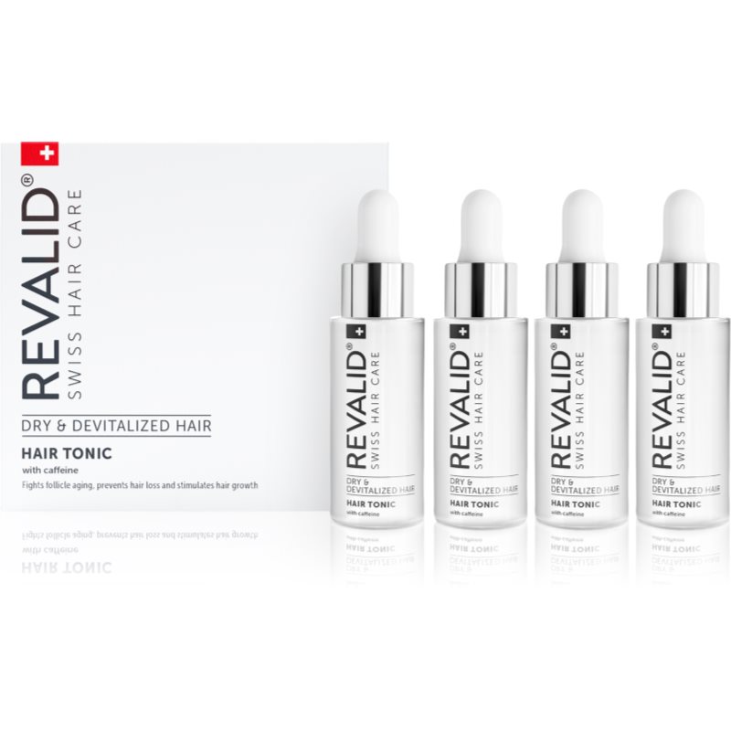 Revalid Hair Tonic energizující tonikum s kofeinem pro podporu růstu vlasů 4x30 ml - parfo.cz
