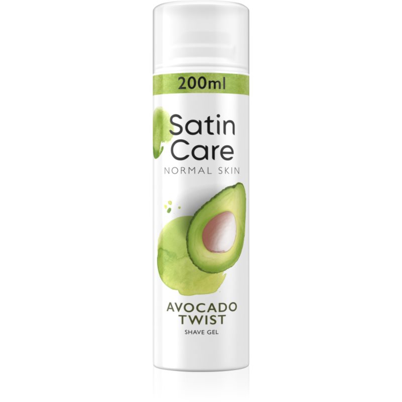 Gillette Satin Care Avocado Twist gel na holení pro ženy 200 ml - parfo.cz