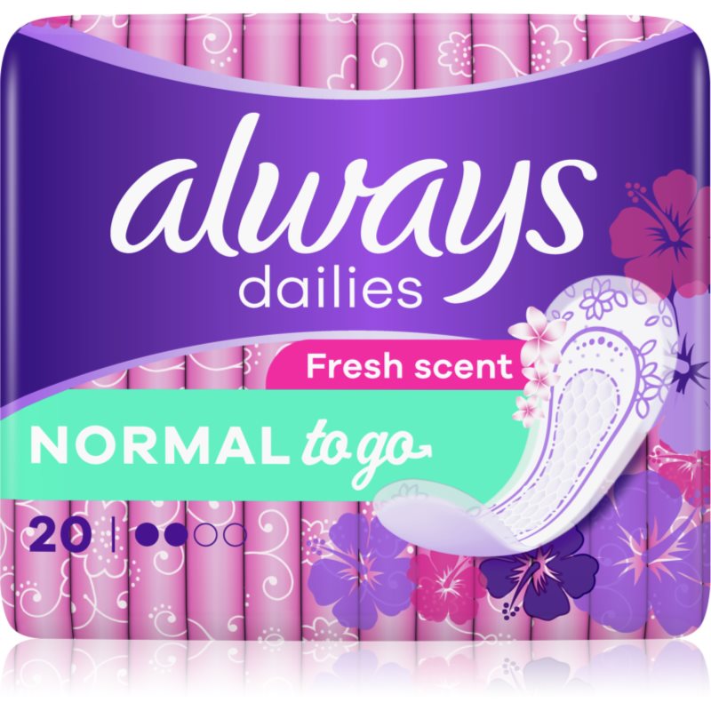 Always Dailies Normal To Go Fresh slipové vložky 20 ks - parfo.cz