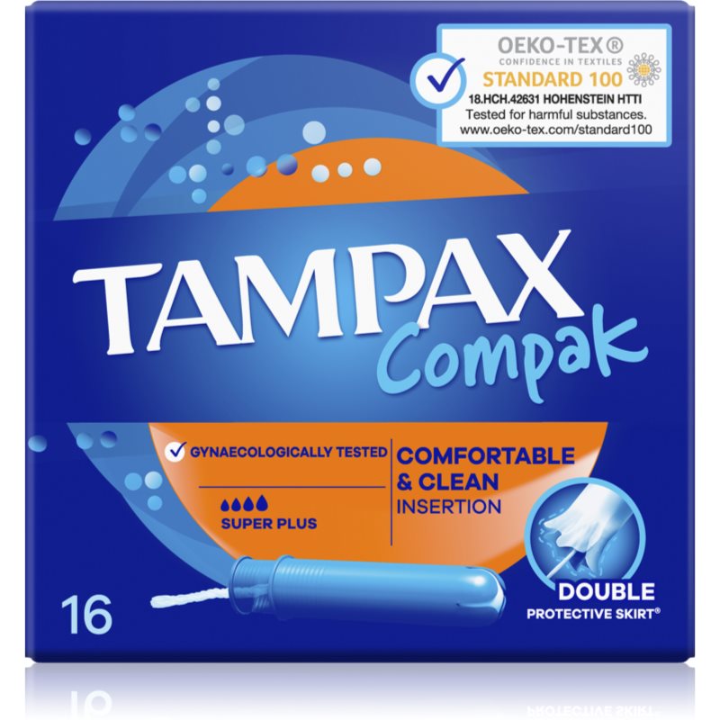 Tampax Compak Super Plus tampony s aplikátorem 16 ks - parfo.cz