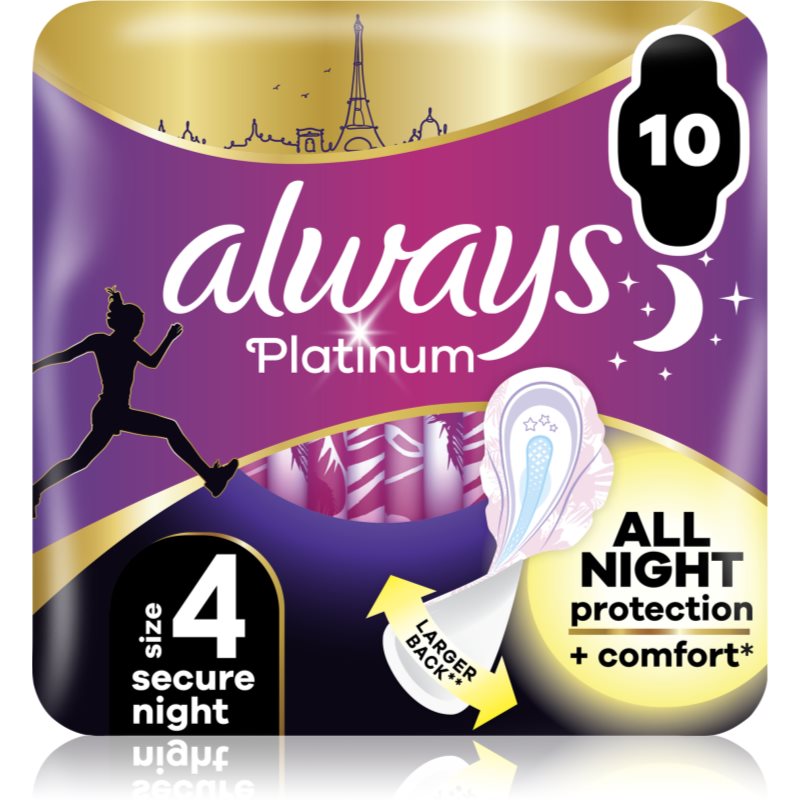 Always Platinum Secure Night Size 4 vložky 10 ks - parfo.cz