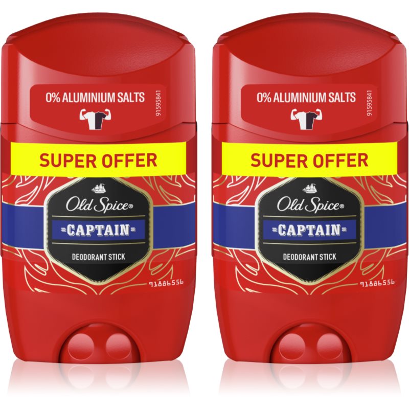 Old Spice Captain tuhý deodorant pro muže 2x50 ml - parfo.cz