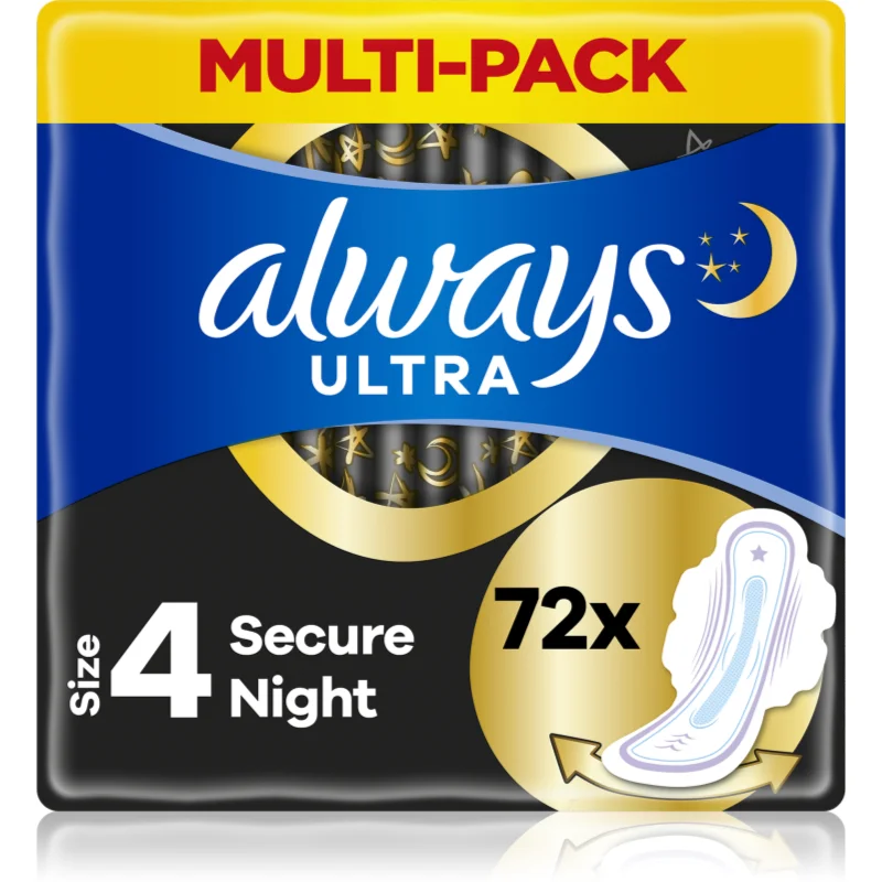 Always Ultra Secure Night vložky 72 ks - parfo.cz