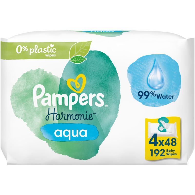 Pampers Harmonie Aqua vlhčené čisticí ubrousky pro děti 4x48 ks - parfo.cz