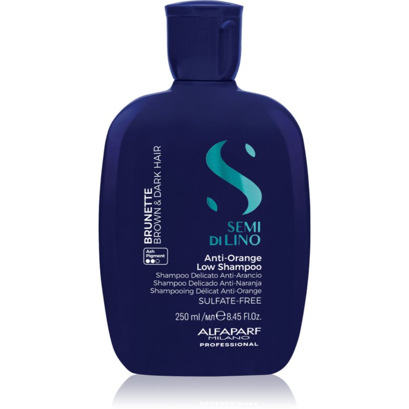 Alfaparf Milano Semi di Lino Brunette tónovací šampon neutralizující mosazné podtóny 250 ml - parfo.cz