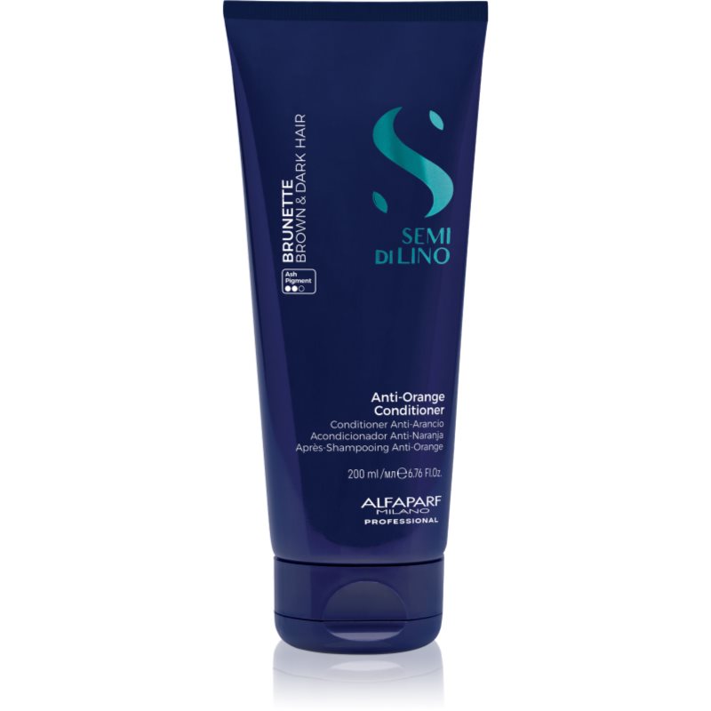 Alfaparf Milano Semi di Lino Brunette tónovací kondicionér neutralizující mosazné podtóny 200 ml - parfo.cz