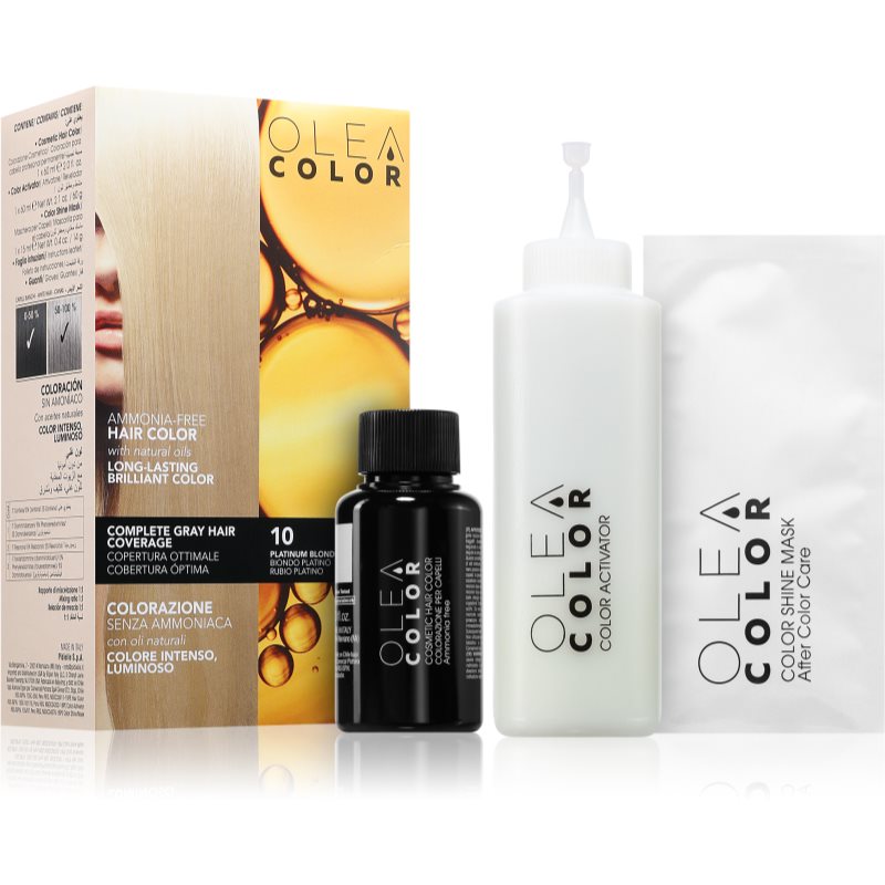 Oleacolor permanentní barva na vlasy odstín 10 Platinum Blonde 1 ks - parfo.cz