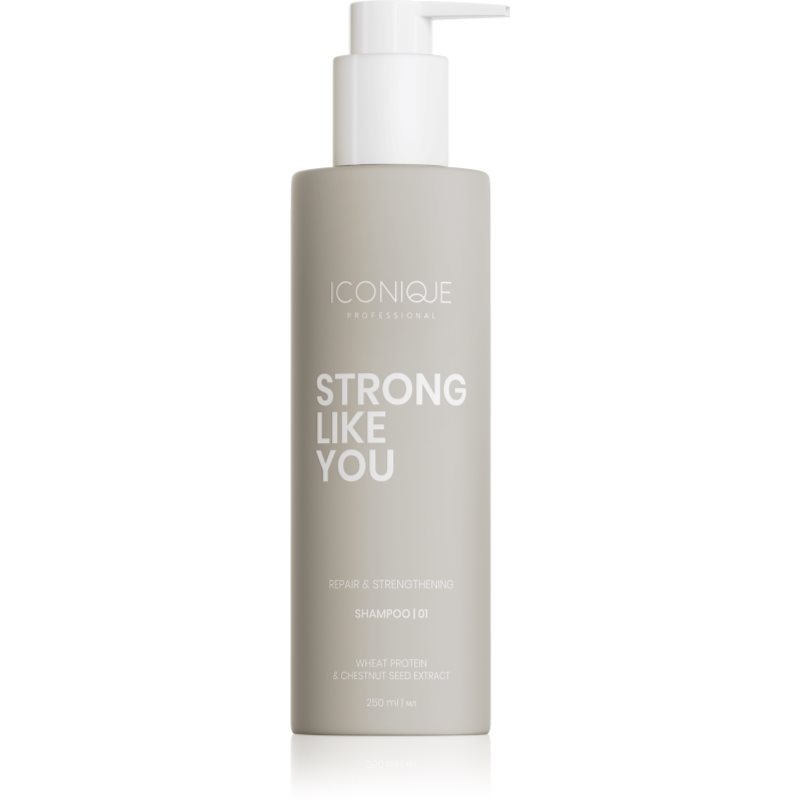 ICONIQUE Professional STRONG LIKE YOU Repair & Strengthening regenerační šampon pro poškozené vlasy 250 ml - parfo.cz