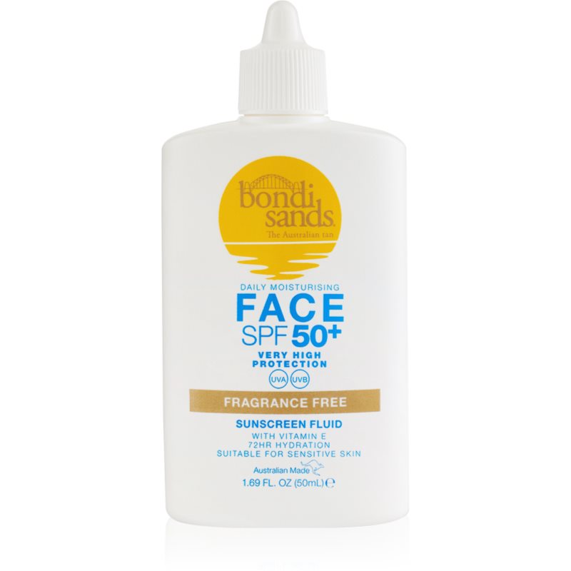 Bondi Sands SPF 50+ Fragrance Free opalovací fluid na obličej bez parfemace SPF 50+ 50 ml - parfo.cz