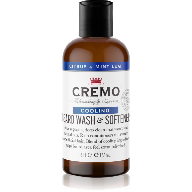 Cremo 2 in 1 Beard Wash & Softener šampon na vousy pro muže Citrus & Mint Leaf 177 ml - parfo.cz