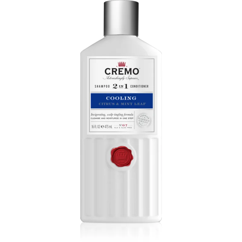 Cremo Citrus & Mint Leaf 2in1 Cooling Shampoo stimulující a osvěžující šampon 2 v 1 pro muže 473 ml - parfo.cz
