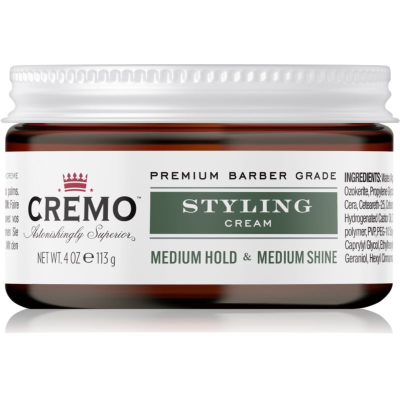 Cremo Hair Styling Cream Medium Styling hydratační stylingový krém na vlasy pro muže 113 g - parfo.cz