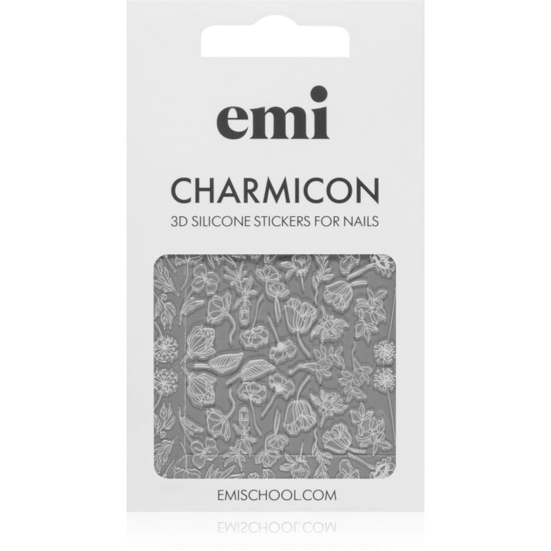 emi Charmicon White Flowers nálepky na nehty 3D #177 1 ks - parfo.cz