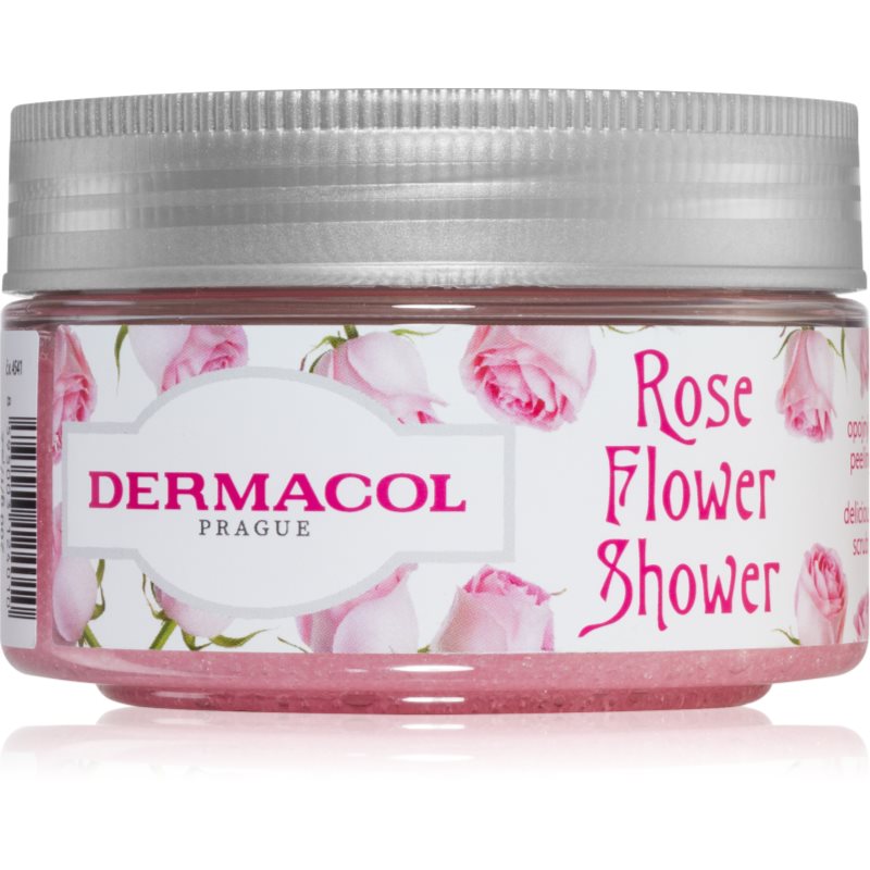 Dermacol Flower Care Rose cukrový tělový peeling 200 g - parfo.cz