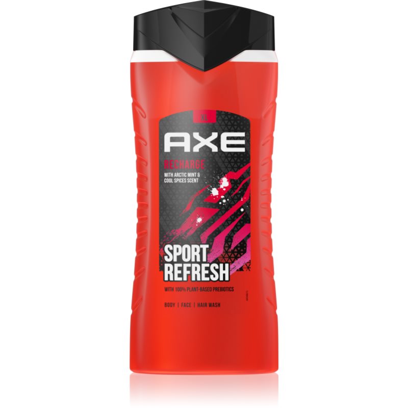 Axe Recharge Arctic Mint & Cool Spices osvěžující sprchový gel 3 v 1 400 ml - parfo.cz