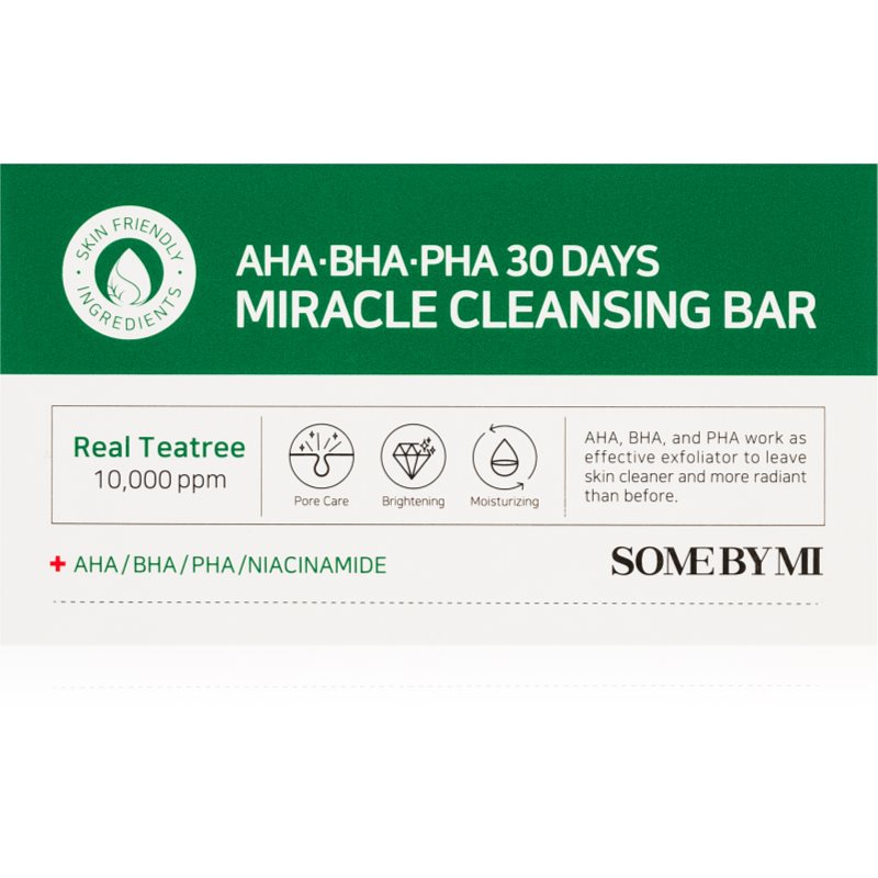 Some By Mi AHA∙BHA∙PHA 30 Days Miracle hydratační čisticí mýdlo pro mastnou a problematickou pleť 106 g - parfo.cz