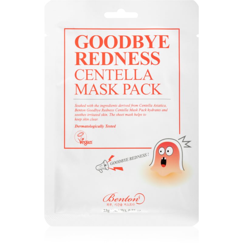 Benton Goodbye Redness Centella zklidňující plátýnková maska pro problematickou pleť