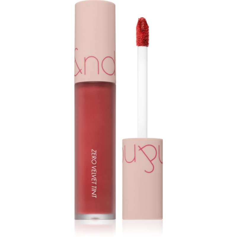 rom&nd Zero Velvet Tint krémová rtěnka s matným efektem odstín #16 Burny Nude 5