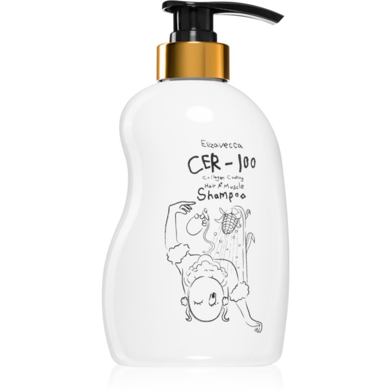 Elizavecca Cer-100 Collagen Coating Hair Muscle Shampoo hloubkově čisticí šampon s kolagenem 500 ml - parfo.cz