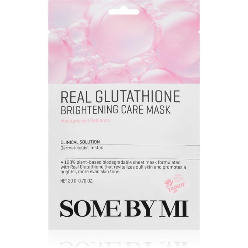Some By Mi Clinical Solution Glutathione Brightening Care Mask rozjasňující plátýnková maska pro sjednocení barevného tónu pleti 20 g - parfo.cz