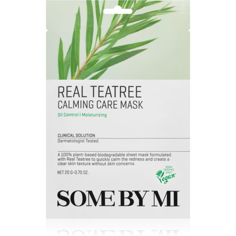 Some By Mi Clinical Solution Teatree Calming Care Mask zklidňující plátýnková maska pro problematickou pleť