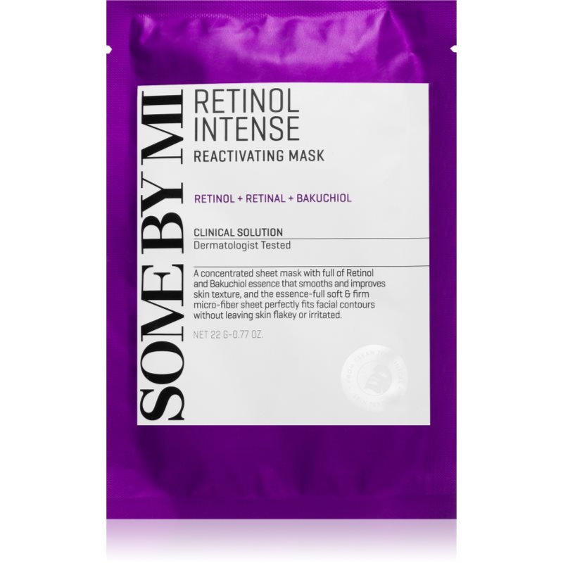 Some By Mi Retinol Intense Reactivating Mask protivrásková plátýnková maska pro zralou pleť 22 g - parfo.cz