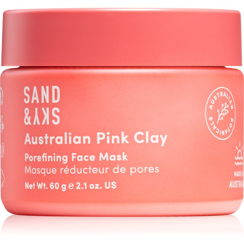 Sand & Sky Australian Pink Clay Porefining Face Mask detoxikační maska na rozšířené póry 60 g - parfo.cz