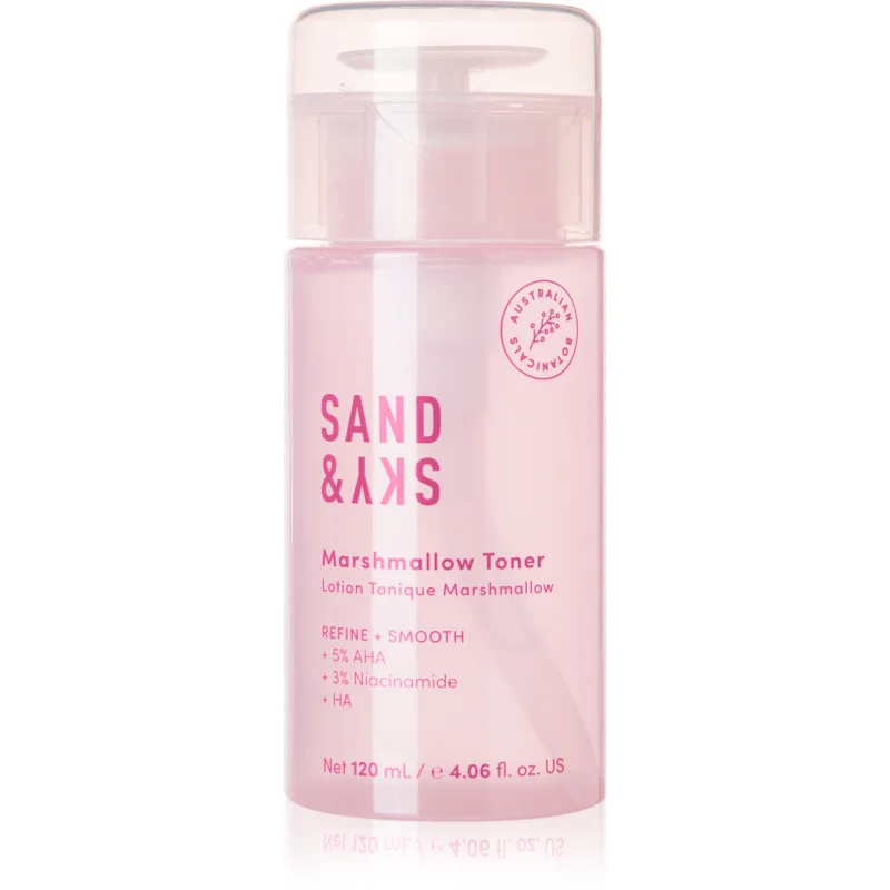 Sand & Sky The Essentials Marshmallow Toner jemné exfoliační tonikum pro obnovu povrchu pleti 120 ml - parfo.cz