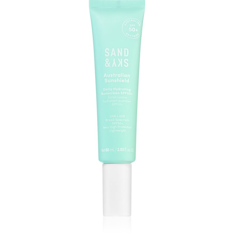 Sand & Sky Australian Sunshield Daily Hydrating Sunscreen SPF50+ lehký ochranný krém na obličej SPF 50+ 60 ml - parfo.cz