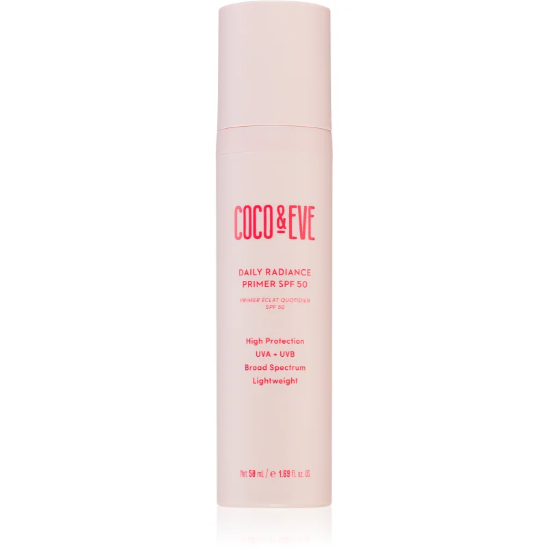 Coco & Eve Daily Radiance Primer SPF 50 lehký ochranný fluid pro rozjasnění pleti SPF 50 50 ml - parfo.cz