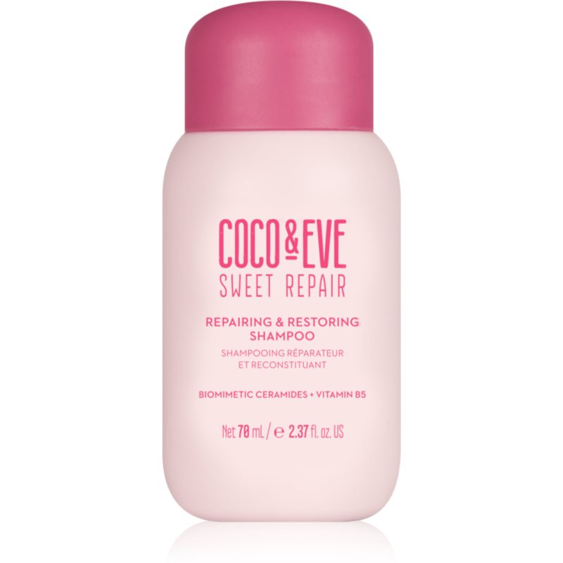 Coco & Eve Sweet Repair Repairing & Restoring Shampoo intenzivně regenerační šampon pro poškozené a barvené vlasy 70 ml - parfo.cz